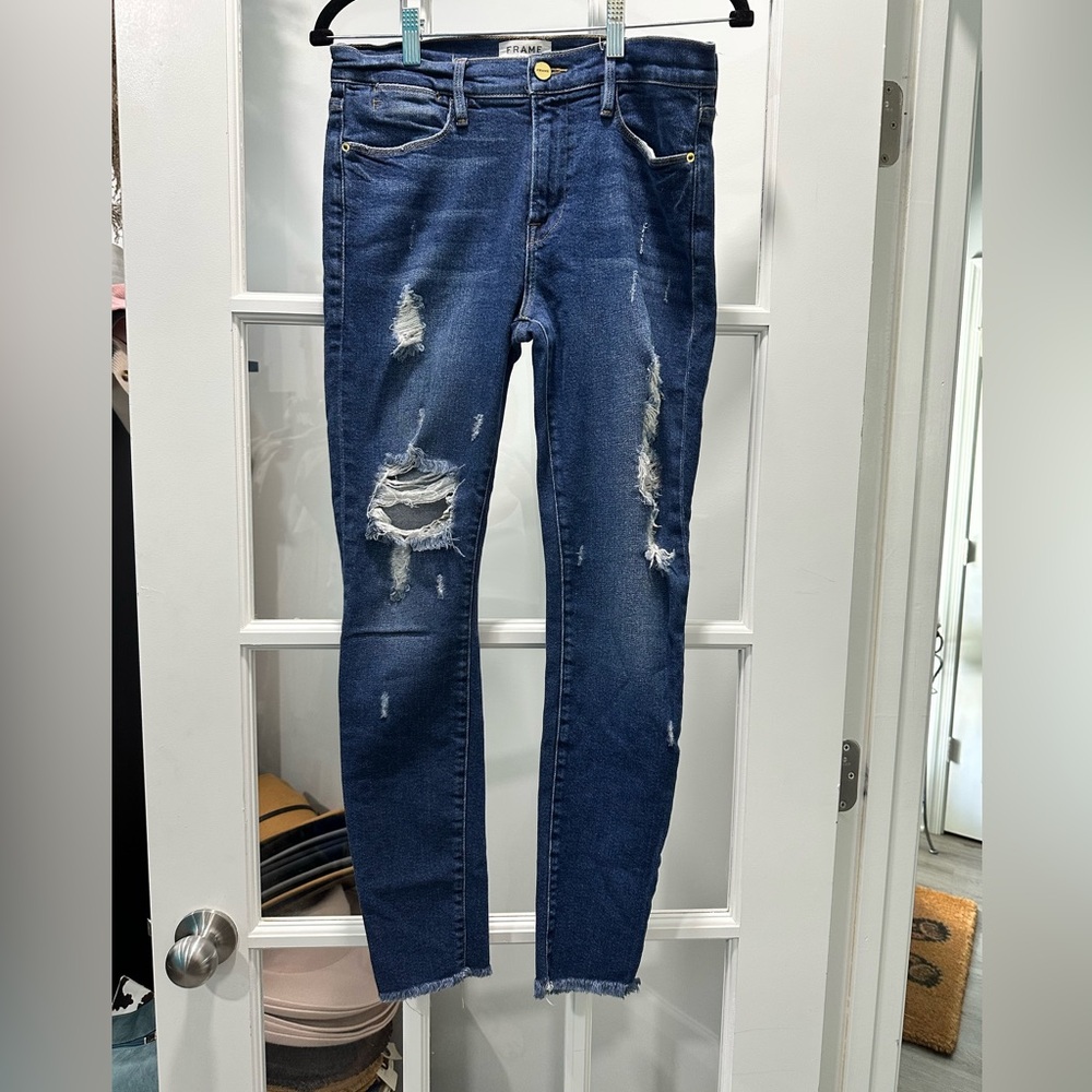 Frame Denim Classic Le High Skinny Blue Jeans Size 28 - Picture 1 of 9